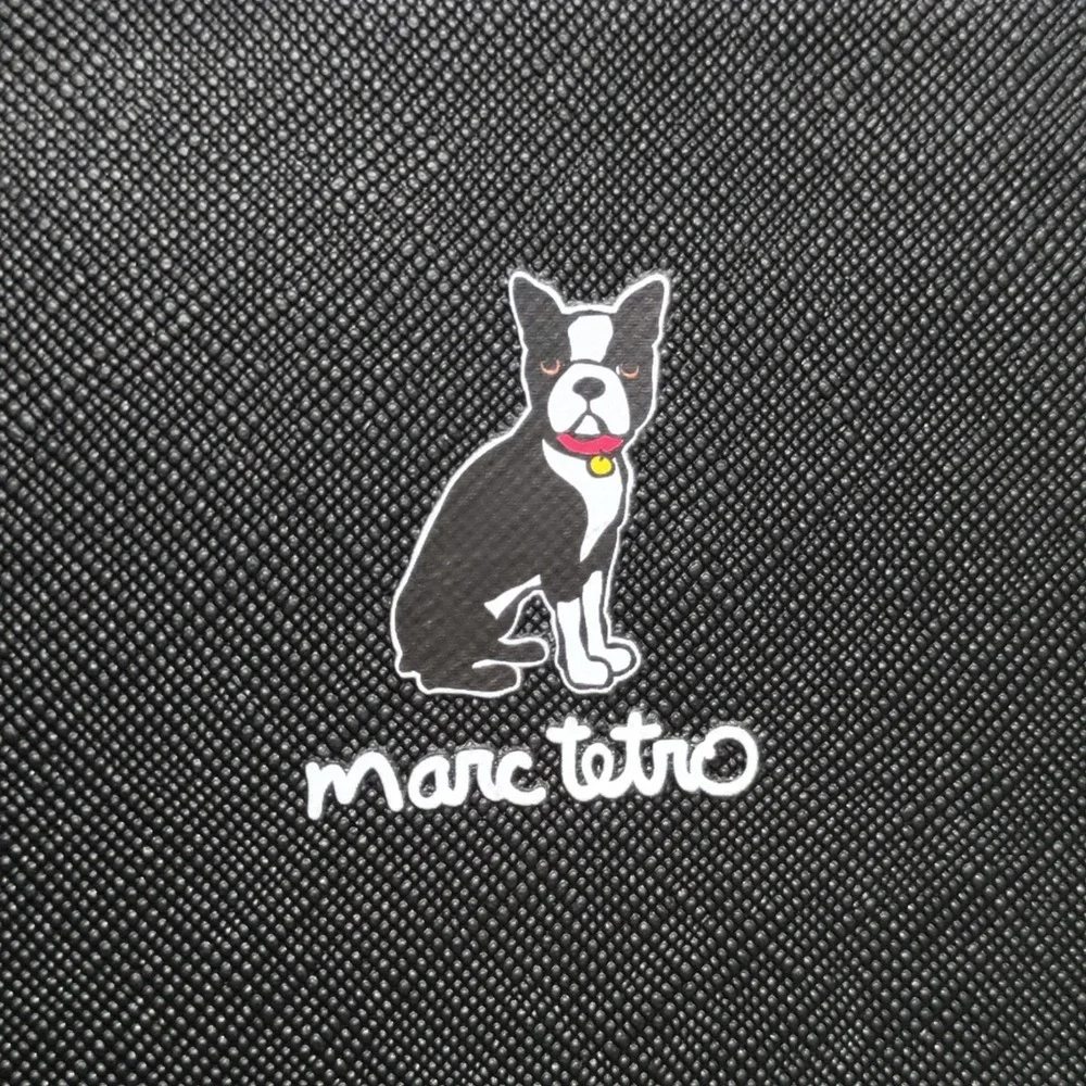 Marc Tetro Boston Terrier Dog Cosmetic Bag Black Makeup‎ Pouch New